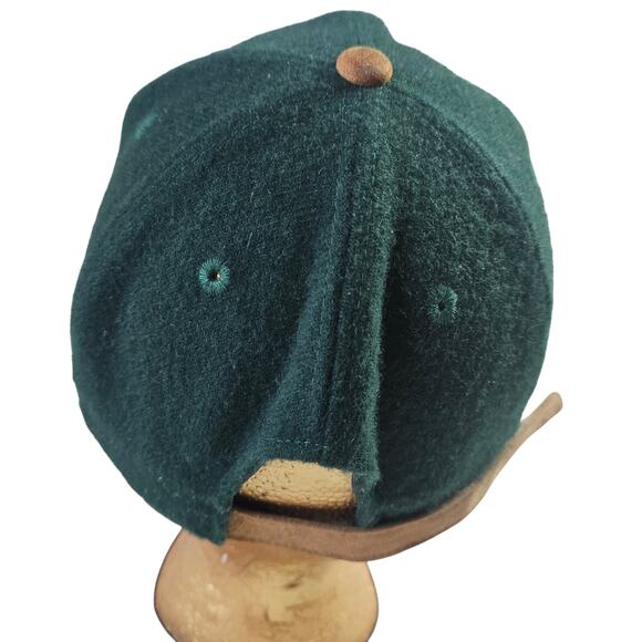Starbucks Vintage 90s Suede n Wool Blend Rare Find Green n Beige hat. Seattle WA main image 13